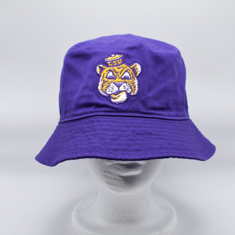 Nike LSU Tigers Logo Square Brim Apex Bucket Cap Hat Mens Size Large Purple NEW